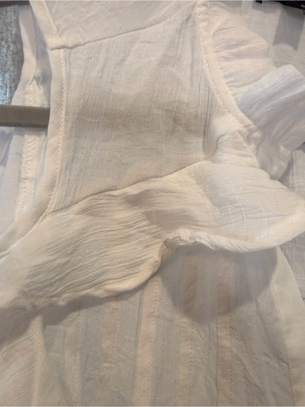 Cocomo White Cold-Shoulder Ruffle Button-Front Top - Picture 4 of 6